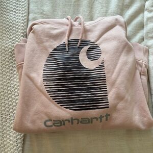 Carhartt Blush Pink Sweatshirt with Graphic Logo